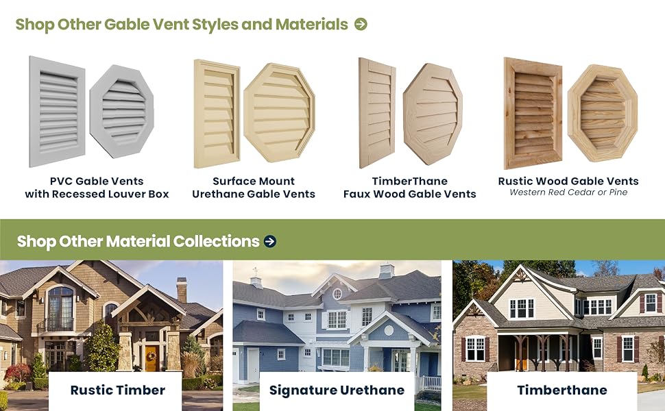 TrueCraft PVC Vertical Surface Mount Gable Vent Brickmould Frame