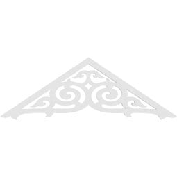 Elegant intricate design featuring a white PVC gable pediment, perfect for enhancing architectural aesthetics and providing decorative flair to homes and buildings.