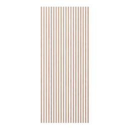 Stylish and modern interior featuring vertical striped slat wall panels, a cozy armchair, and elegant decor, creating a chic and inviting atmosphere. Perfect for contemporary design enthusiasts.