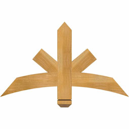 Stylish wood gable bracket showcasing intricate design and craftsmanship, enhancing architectural aesthetics for homes and structures. Ideal for decorative support in gable ends.
