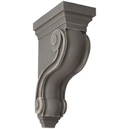 Elegant vintage wood corbel with intricate design and detailed curves, perfect for enhancing architectural features and adding timeless charm to any interior space.
