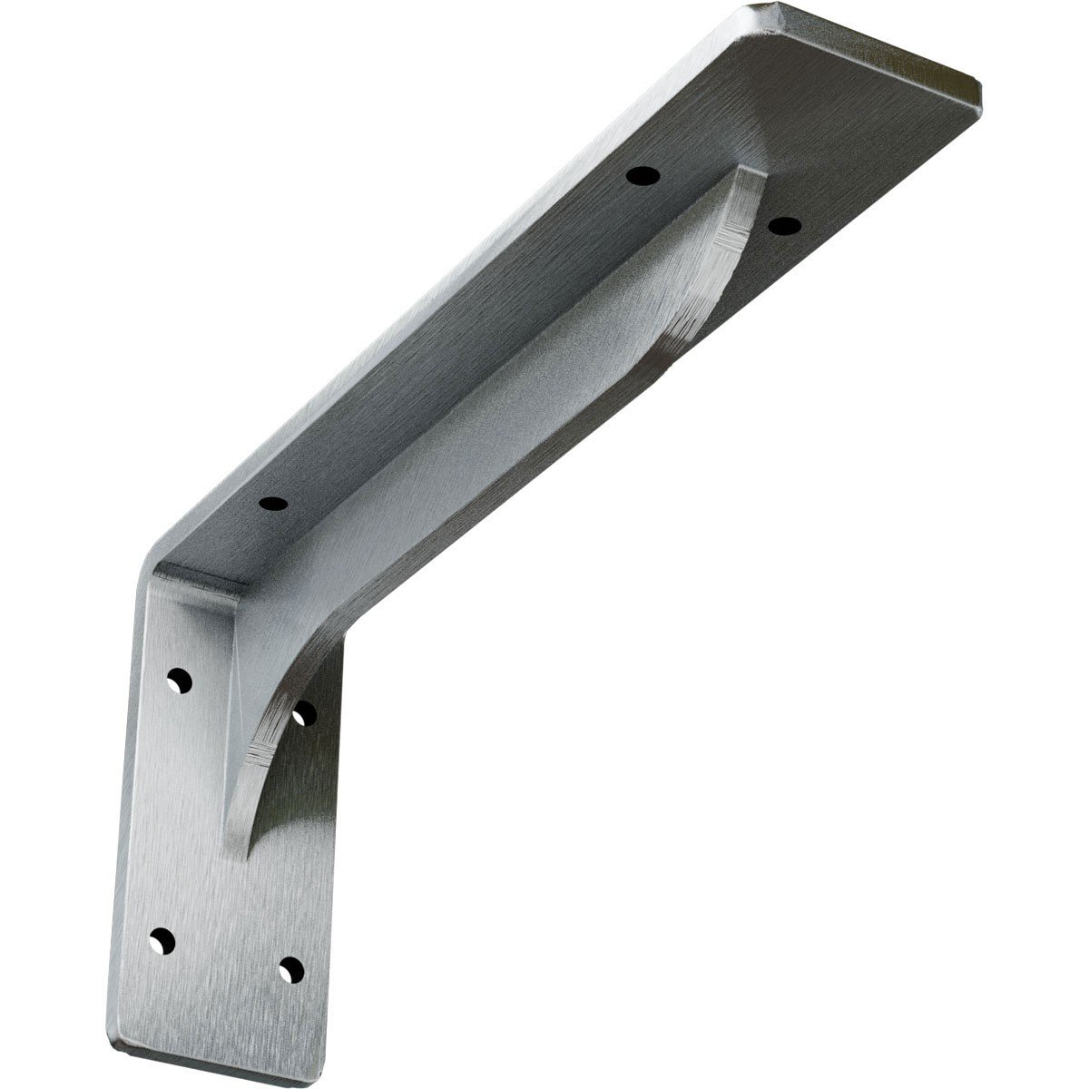 Sturdy steel bracket showcasing a sleek, modern design, ideal for structural support and DIY projects, demonstrating versatility in home and industrial applications.