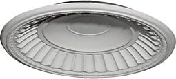 A decorative ceiling dome featuring a circular design with intricate detailing and ribbed edges, enhancing the elegance of interior spaces. Ideal for adding architectural interest to homes and businesses, this piece complements various decor styles.