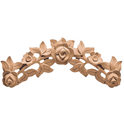 Elegant floral design featuring intricately carved roses and leaves, perfect for enhancing decor with a touch of sophistication and charm. Ideal for achieving a vintage aesthetic in any space.