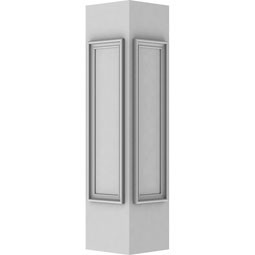 A stylish newel post features a sophisticated design with flat panels, perfect for enhancing staircases and railings. This elegant architectural element adds both stability and aesthetic appeal to residential and commercial interiors.