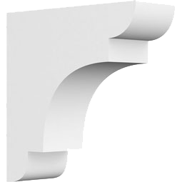 Elegant white PVC corbel highlighting intricate architectural design. Perfect for enhancing residential and commercial spaces, blending style with durability in modern decor.