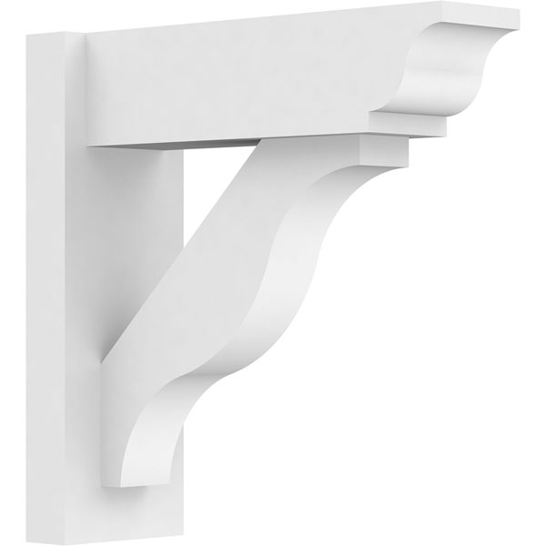 Stylish white bracket showcasing elegant curves, perfect for adding architectural interest and support to shelves in various interior designs. Ideal for enhancing any space.