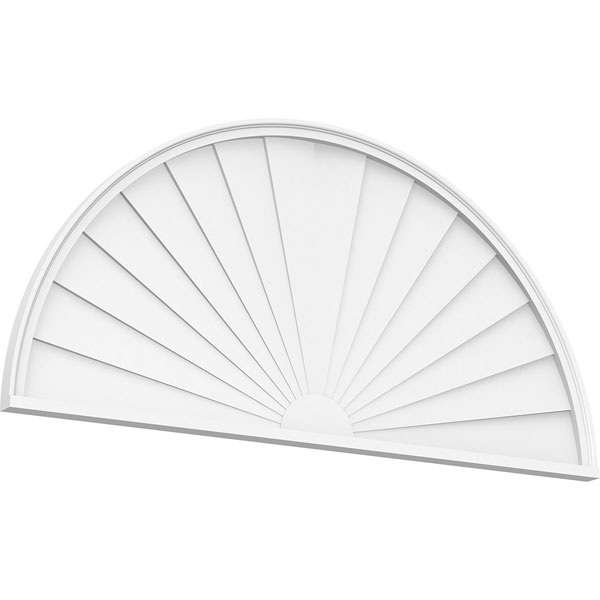 Customizable white pediment featuring a sunburst design, perfect for enhancing architectural elegance and personalizing home decor. Ideal for DIY design projects.