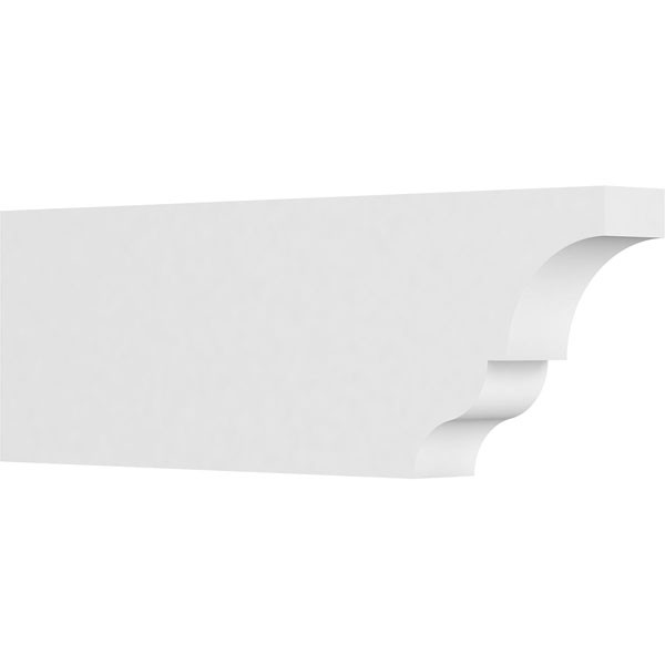 Elegant white rafter tail featuring decorative curves, adding architectural charm to homes. Perfect for enhancing eaves and rooflines with a stylish finish.