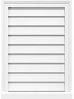 White PVC surface mount vent with horizontal slats, designed for improved airflow and ventilation in various spaces. Ideal for modern home and commercial applications.