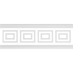 Stylish white wainscot paneling featuring a geometric design, enhancing interior spaces with elegance and sophistication, ideal for modern home decor.